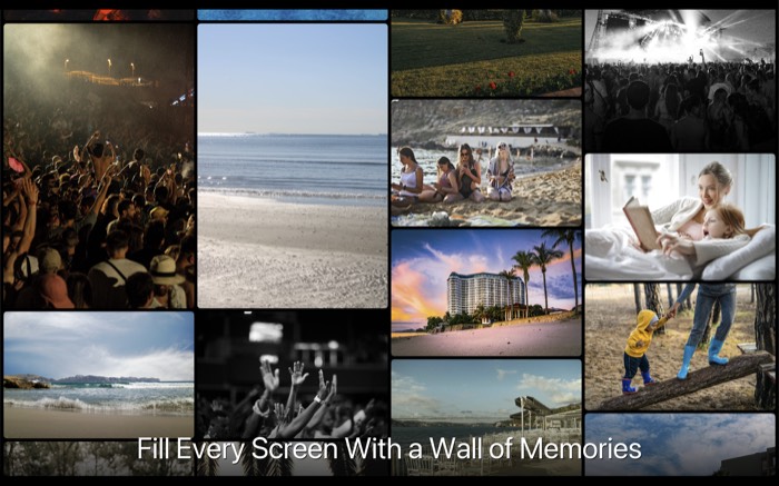 Flow collage wall of photos