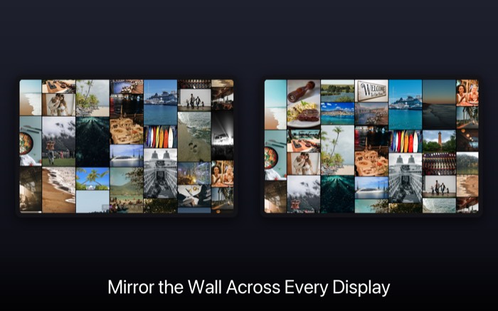 Collage across two displays